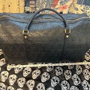 Betsy Johnson Embossed Skull Weekender bag